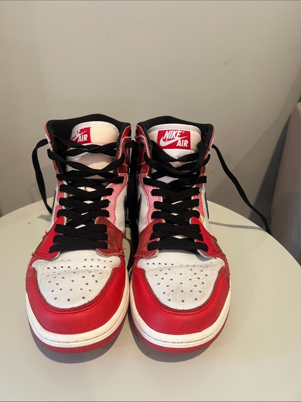 Nike Kids Miles Morales High-Top Sneakers in Red, White and Black